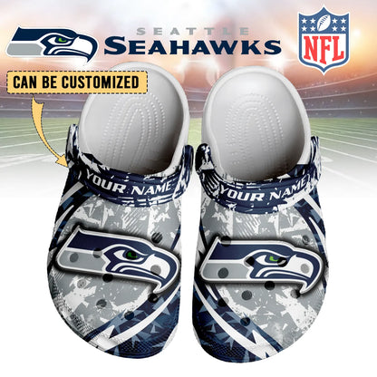LIMITED EDITION - NEW CUSTOMIZED NFL06 SSH SEATTLE SEAHAWKS CLOGS SHOES