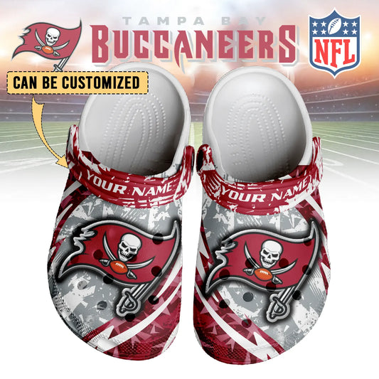 LIMITED EDITION - NEW CUSTOMIZED NFL10 TBB TAMPA BAY BUCCANEERS CLOGS SHOES
