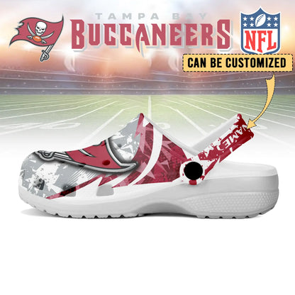 LIMITED EDITION - NEW CUSTOMIZED NFL10 TBB TAMPA BAY BUCCANEERS CLOGS SHOES