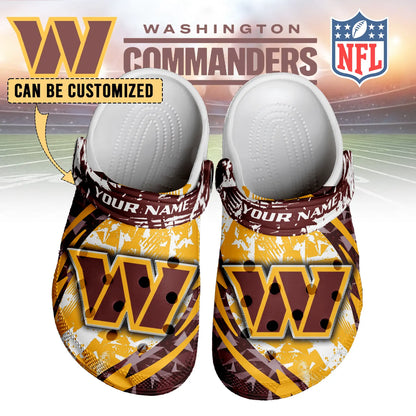 LIMITED EDITION - NEW CUSTOMIZED NFL12 WTC WASHINGTON COMMANDERS CLOGS SHOES