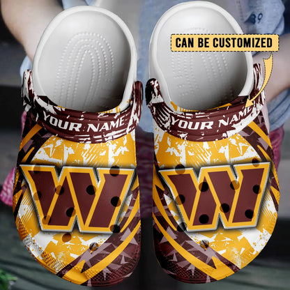 LIMITED EDITION - NEW CUSTOMIZED NFL12 WTC WASHINGTON COMMANDERS CLOGS SHOES