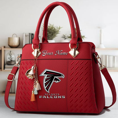 LIMITED EDITION - NEW CUSTOMIZED NFL18 ATF ATLANTA FALCONS LUXURY HANDBAG IN MULTIPLE COLORS