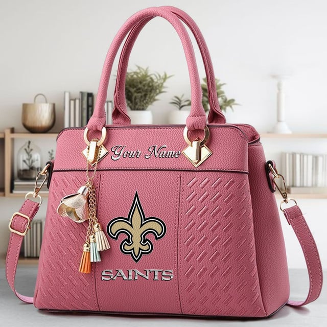 LIMITED EDITION - NEW CUSTOMIZED NFL24 NOS NEW ORLEANS SAINTS LUXURY HANDBAG IN MULTIPLE COLORS