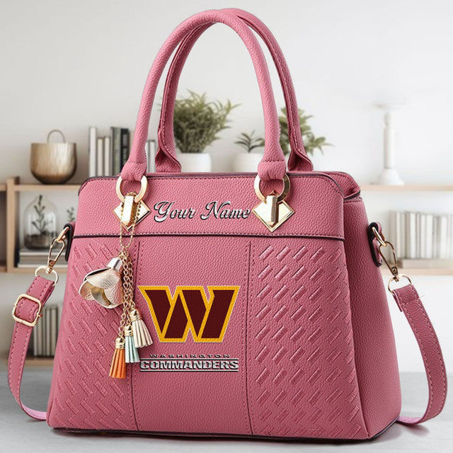 LIMITED EDITION - NEW CUSTOMIZED NFL12 WTC WASHINGTON COMMANDERS LUXURY HANDBAG IN MULTIPLE COLORS