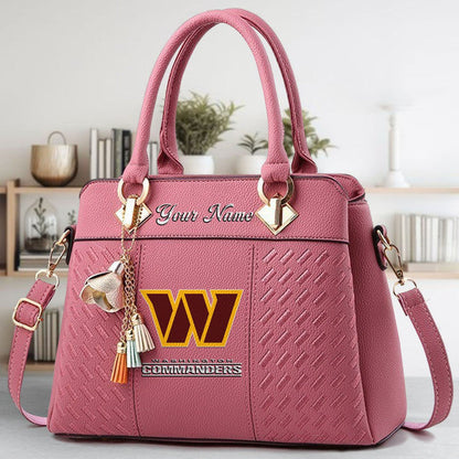 LIMITED EDITION - NEW CUSTOMIZED NFL12 WTC WASHINGTON COMMANDERS LUXURY HANDBAG IN MULTIPLE COLORS