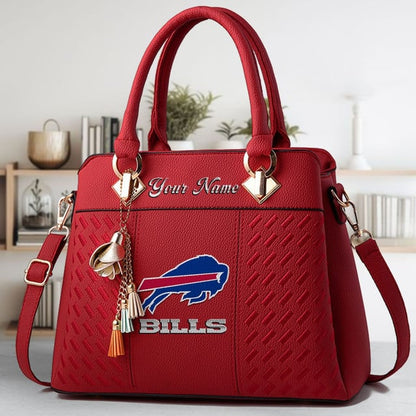 LIMITED EDITION - NEW CUSTOMIZED NFL03 BFB BUFFALO BILLS LUXURY HANDBAG IN MULTIPLE COLORS