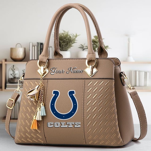 LIMITED EDITION - NEW CUSTOMIZED NFL17 IDC INDIANAPOLIS COLTS LUXURY HANDBAG IN MULTIPLE COLORS