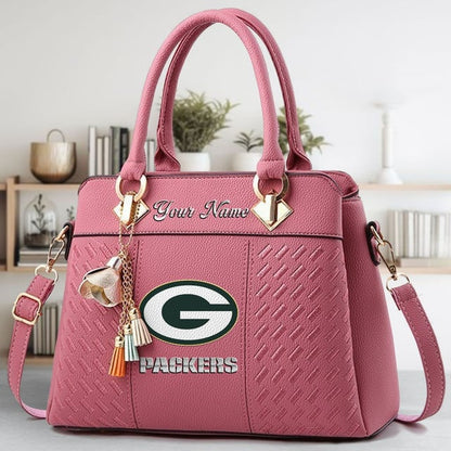 LIMITED EDITION - NEW CUSTOMIZED NFL08 GBP GREEN BAY PACKERS LUXURY HANDBAG IN MULTIPLE COLORS