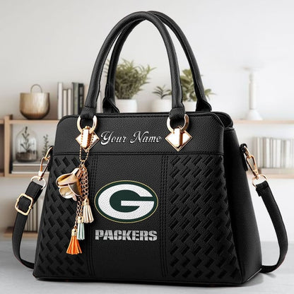 LIMITED EDITION - NEW CUSTOMIZED NFL08 GBP GREEN BAY PACKERS LUXURY HANDBAG IN MULTIPLE COLORS