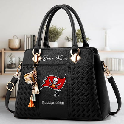 LIMITED EDITION - NEW CUSTOMIZED NFL10 TBB TAMPA BAY BUCCANEERS LUXURY HANDBAG IN MULTIPLE COLORS