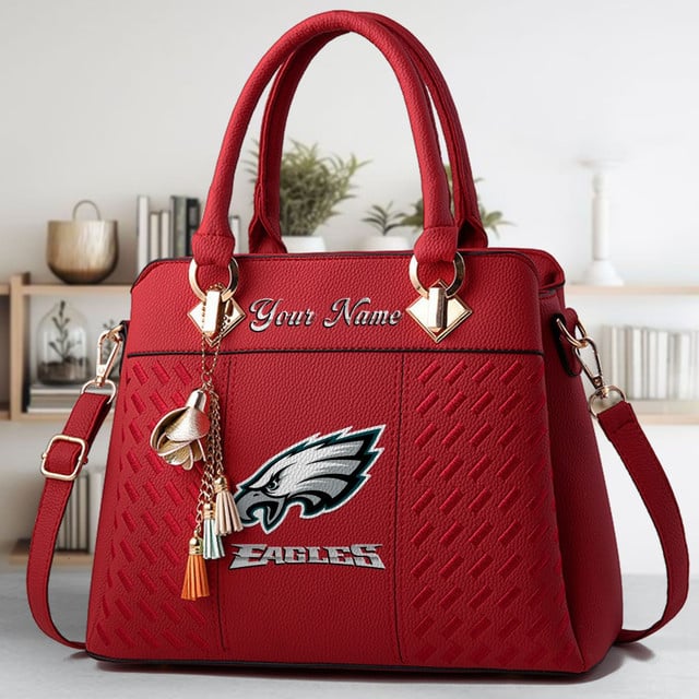 LIMITED EDITION - NEW CUSTOMIZED NFL02 PPE PHILADELPHIA EAGLES LUXURY HANDBAG IN MULTIPLE COLORS