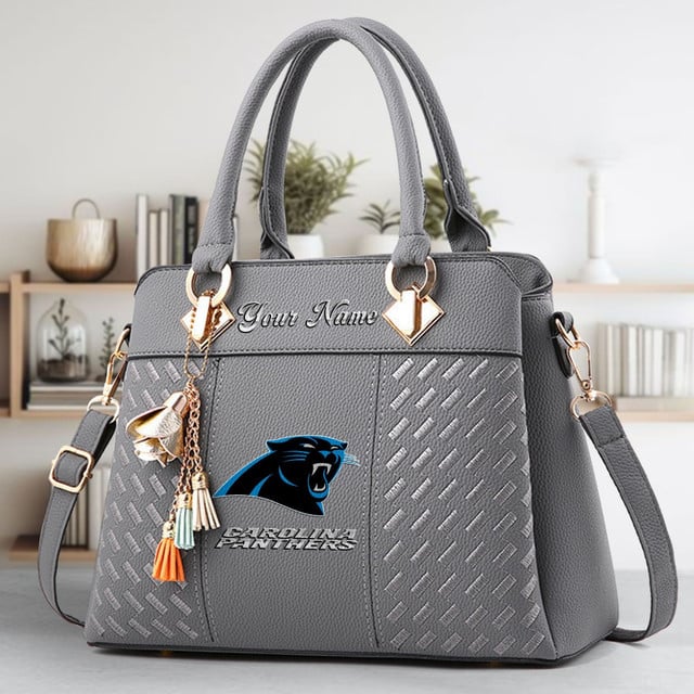 LIMITED EDITION - NEW CUSTOMIZED NFL23 CLP CAROLINA PANTHERS LUXURY HANDBAG IN MULTIPLE COLORS