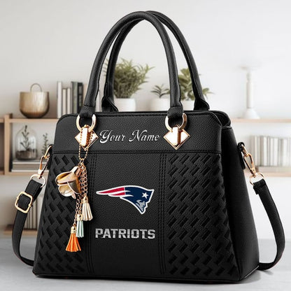 LIMITED EDITION - NEW CUSTOMIZED NFL27 NEP NEW ENGLAND PATRIOTS LUXURY HANDBAG IN MULTIPLE COLORS