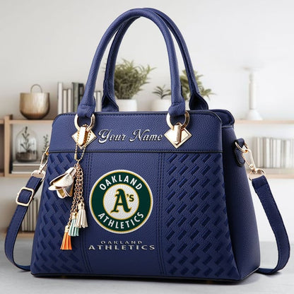 LIMITED EDITION - NEW CUSTOMIZED MLB23 OAS OAKLAND ATHLETICS WOMEN'S HANDBAGS MULTICOLOR