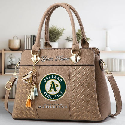 LIMITED EDITION - NEW CUSTOMIZED MLB23 OAS OAKLAND ATHLETICS WOMEN'S HANDBAGS MULTICOLOR