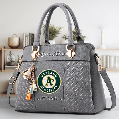 LIMITED EDITION - NEW CUSTOMIZED MLB23 OAS OAKLAND ATHLETICS WOMEN'S HANDBAGS MULTICOLOR