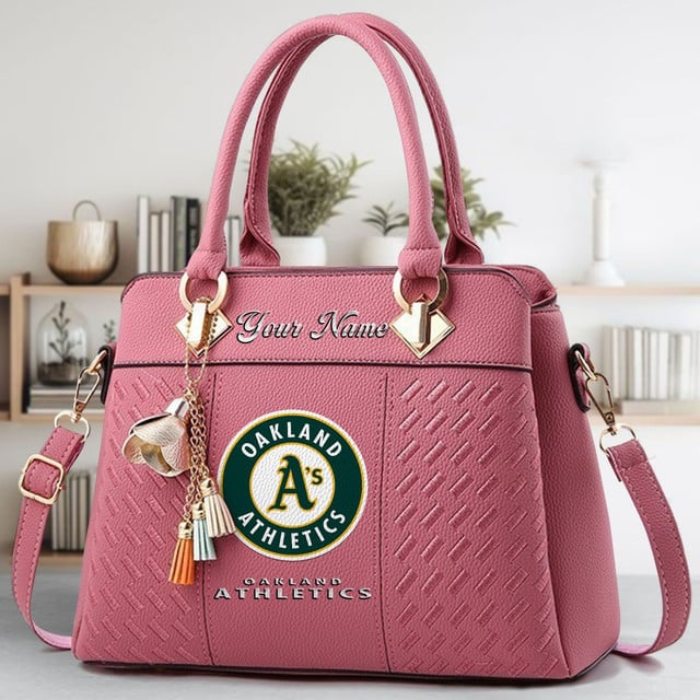 LIMITED EDITION - NEW CUSTOMIZED MLB23 OAS OAKLAND ATHLETICS WOMEN'S HANDBAGS MULTICOLOR