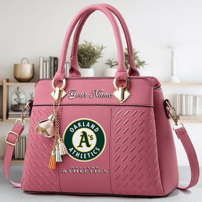 LIMITED EDITION - NEW CUSTOMIZED MLB23 OAS OAKLAND ATHLETICS WOMEN'S HANDBAGS MULTICOLOR