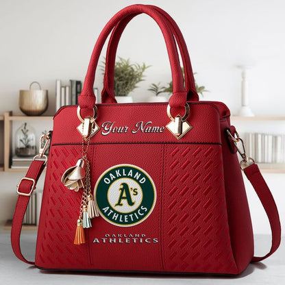 LIMITED EDITION - NEW CUSTOMIZED MLB23 OAS OAKLAND ATHLETICS WOMEN'S HANDBAGS MULTICOLOR