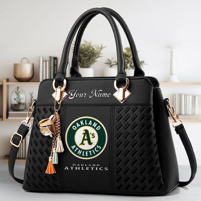 LIMITED EDITION - NEW CUSTOMIZED MLB23 OAS OAKLAND ATHLETICS WOMEN'S HANDBAGS MULTICOLOR