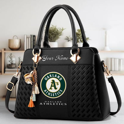 LIMITED EDITION - NEW CUSTOMIZED MLB23 OAS OAKLAND ATHLETICS WOMEN'S HANDBAGS MULTICOLOR