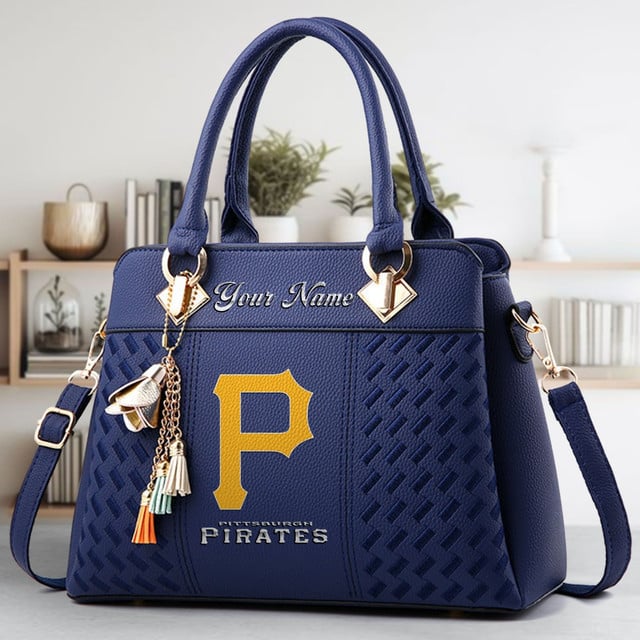 LIMITED EDITION - NEW CUSTOMIZED MLB29 PHP PITTSBURGH PIRATES WOMEN'S HANDBAGS MULTICOLOR