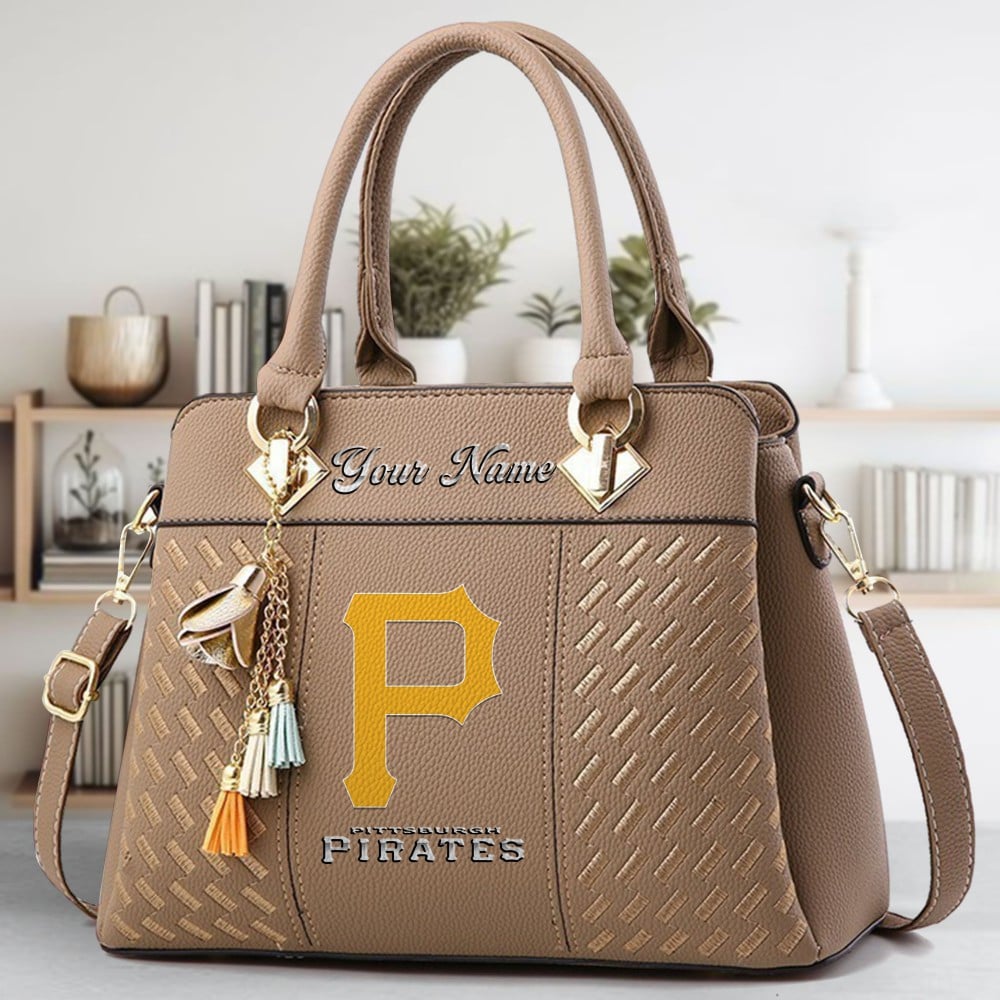 LIMITED EDITION - NEW CUSTOMIZED MLB29 PHP PITTSBURGH PIRATES WOMEN'S HANDBAGS MULTICOLOR