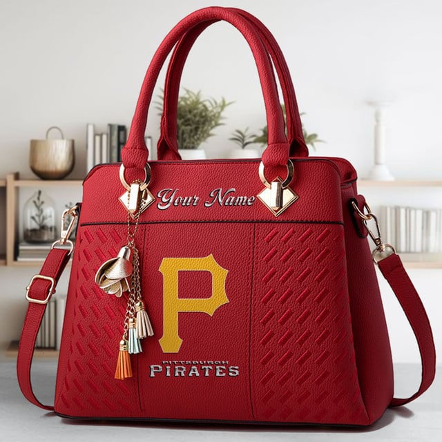 LIMITED EDITION - NEW CUSTOMIZED MLB29 PHP PITTSBURGH PIRATES WOMEN'S HANDBAGS MULTICOLOR