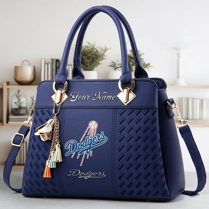 LIMITED EDITION - NEW CUSTOMIZED MLB02 LAD LOS ANGELES DODGERS WOMEN'S HANDBAGS MULTICOLOR