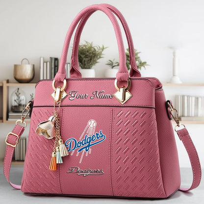 LIMITED EDITION - NEW CUSTOMIZED MLB02 LAD LOS ANGELES DODGERS WOMEN'S HANDBAGS MULTICOLOR