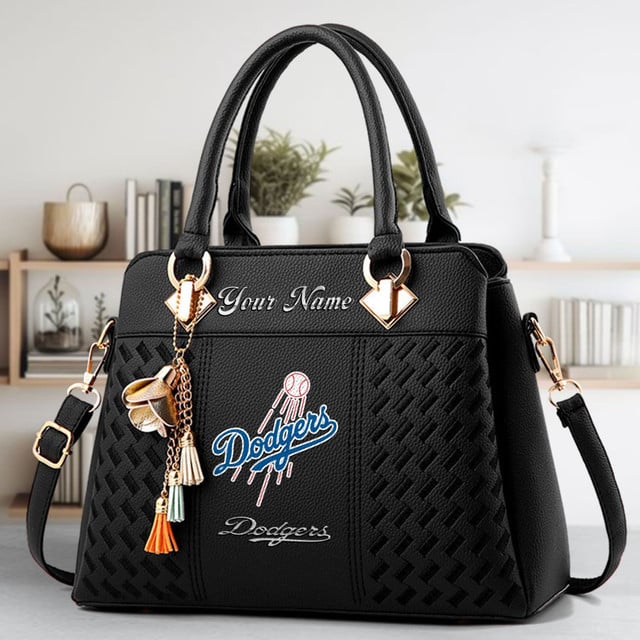 LIMITED EDITION - NEW CUSTOMIZED MLB02 LAD LOS ANGELES DODGERS WOMEN'S HANDBAGS MULTICOLOR
