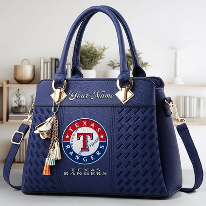 LIMITED EDITION - NEW CUSTOMIZED MLB08 TRS TEXAS RANGERS WOMEN'S HANDBAGS MULTICOLOR