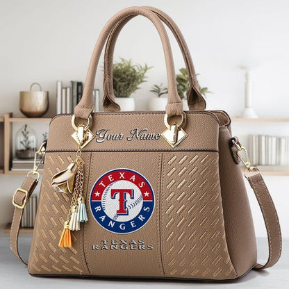 LIMITED EDITION - NEW CUSTOMIZED MLB08 TRS TEXAS RANGERS WOMEN'S HANDBAGS MULTICOLOR
