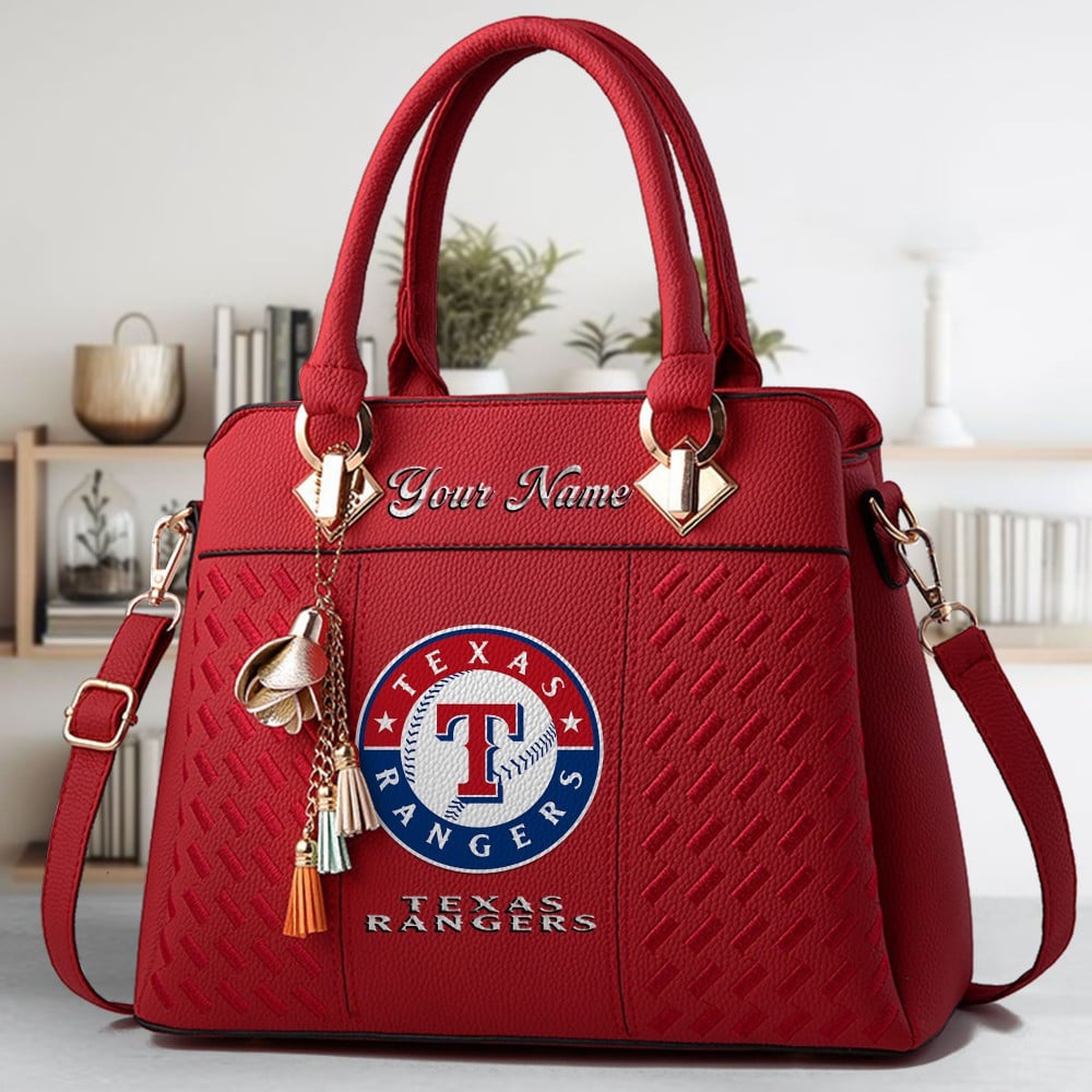 LIMITED EDITION - NEW CUSTOMIZED MLB08 TRS TEXAS RANGERS WOMEN'S HANDBAGS MULTICOLOR