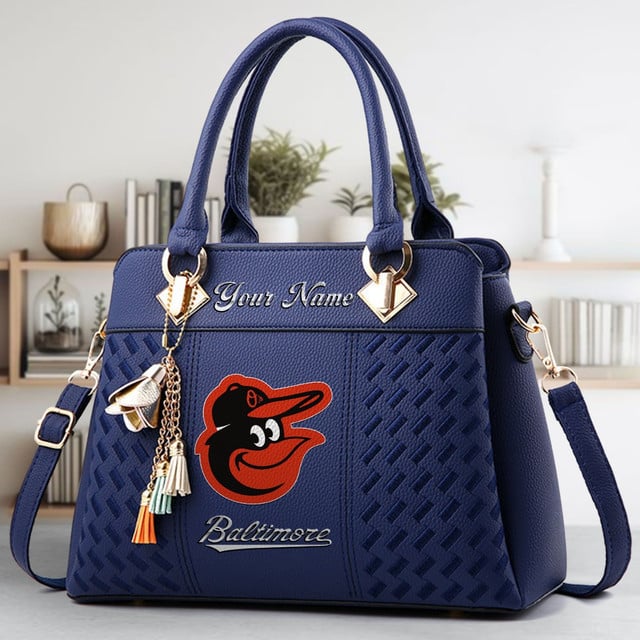 LIMITED EDITION - NEW CUSTOMIZED MLB25 BOS BALTIMORE ORIOLES WOMEN'S HANDBAGS MULTICOLOR