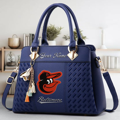 LIMITED EDITION - NEW CUSTOMIZED MLB25 BOS BALTIMORE ORIOLES WOMEN'S HANDBAGS MULTICOLOR