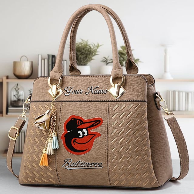 LIMITED EDITION - NEW CUSTOMIZED MLB25 BOS BALTIMORE ORIOLES WOMEN'S HANDBAGS MULTICOLOR