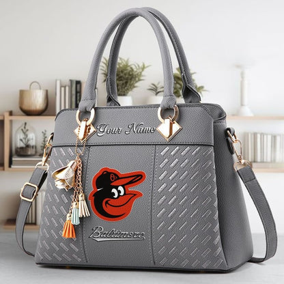 LIMITED EDITION - NEW CUSTOMIZED MLB25 BOS BALTIMORE ORIOLES WOMEN'S HANDBAGS MULTICOLOR
