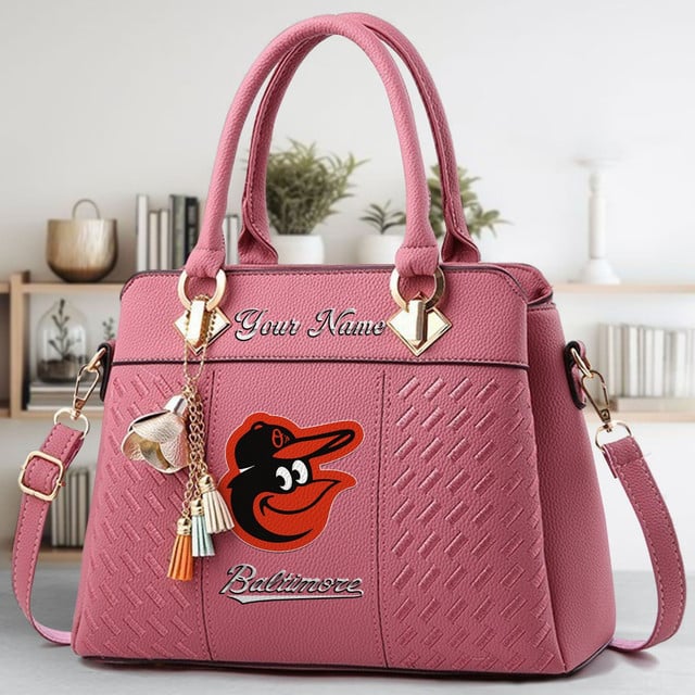 LIMITED EDITION - NEW CUSTOMIZED MLB25 BOS BALTIMORE ORIOLES WOMEN'S HANDBAGS MULTICOLOR