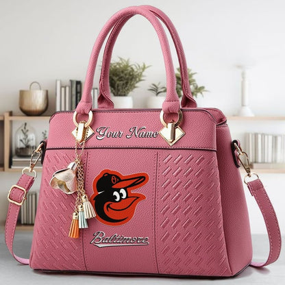 LIMITED EDITION - NEW CUSTOMIZED MLB25 BOS BALTIMORE ORIOLES WOMEN'S HANDBAGS MULTICOLOR