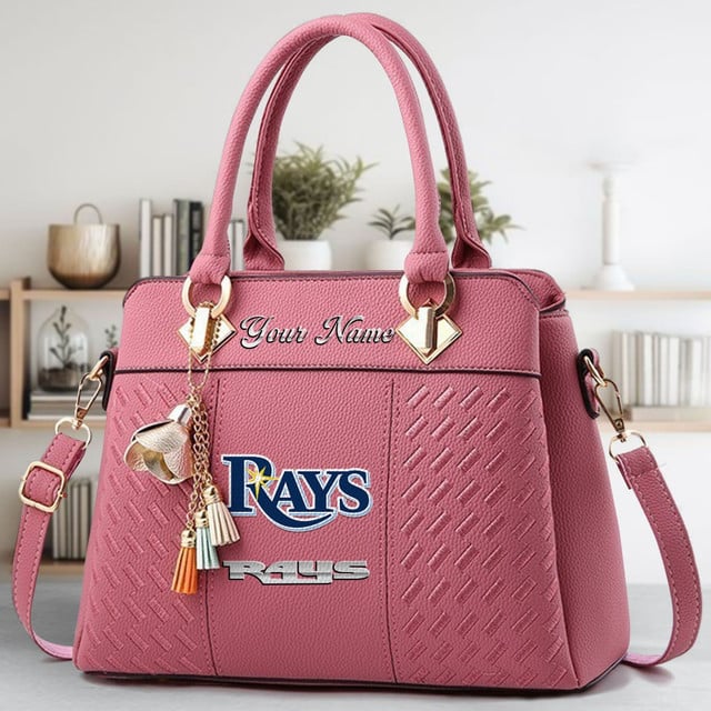 LIMITED EDITION - NEW CUSTOMIZED MLB21 TBR TAMPA BAY RAYS WOMEN'S HANDBAGS MULTICOLOR
