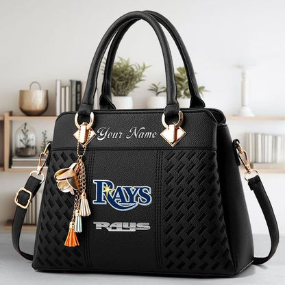 LIMITED EDITION - NEW CUSTOMIZED MLB21 TBR TAMPA BAY RAYS WOMEN'S HANDBAGS MULTICOLOR