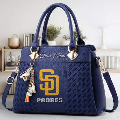 LIMITED EDITION - NEW CUSTOMIZED MLB18 SDP SAN DIEGO PADRES WOMEN'S HANDBAGS MULTICOLOR