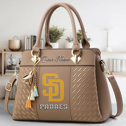 LIMITED EDITION - NEW CUSTOMIZED MLB18 SDP SAN DIEGO PADRES WOMEN'S HANDBAGS MULTICOLOR
