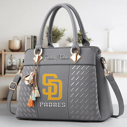 LIMITED EDITION - NEW CUSTOMIZED MLB18 SDP SAN DIEGO PADRES WOMEN'S HANDBAGS MULTICOLOR