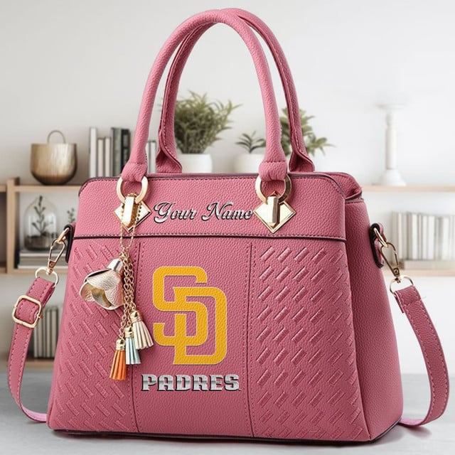 LIMITED EDITION - NEW CUSTOMIZED MLB18 SDP SAN DIEGO PADRES WOMEN'S HANDBAGS MULTICOLOR