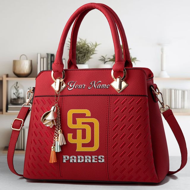 LIMITED EDITION - NEW CUSTOMIZED MLB18 SDP SAN DIEGO PADRES WOMEN'S HANDBAGS MULTICOLOR