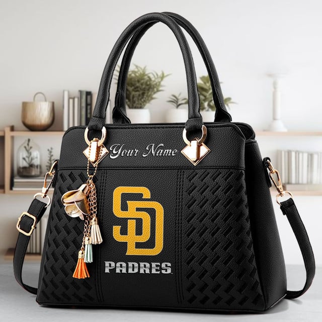LIMITED EDITION - NEW CUSTOMIZED MLB18 SDP SAN DIEGO PADRES WOMEN'S HANDBAGS MULTICOLOR
