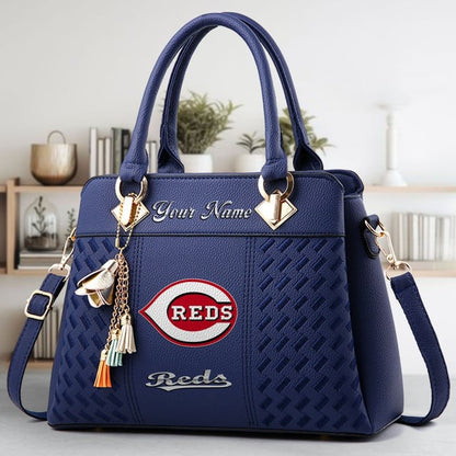 LIMITED EDITION - NEW CUSTOMIZED MLB05 CRS CINCINNATI REDS WOMEN'S HANDBAGS MULTICOLOR