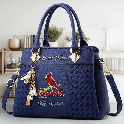 LIMITED EDITION - NEW CUSTOMIZED MLB24 SLC ST. LOUIS CARDINALS WOMEN'S HANDBAGS MULTICOLOR